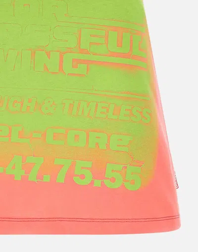 Diesel O Hun Cotton Mini Skirt In Green