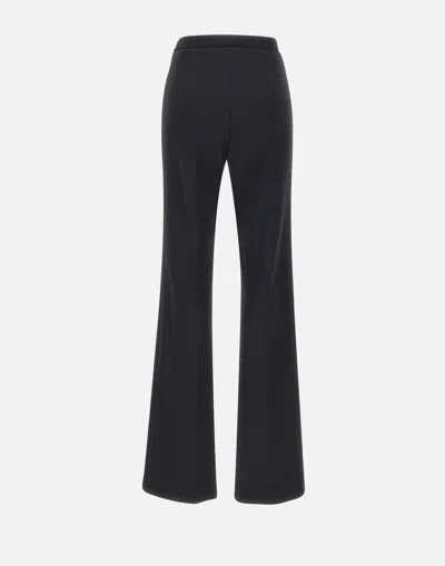 Elisabetta Franchi Flared Leg Crepe Pants Front Flaps