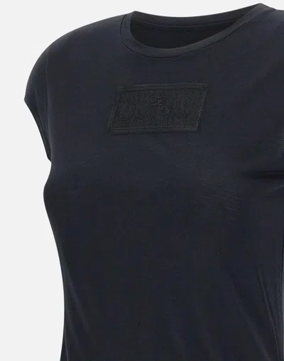 Elisabetta Franchi Crew Neck Embroidered Modal Shirt