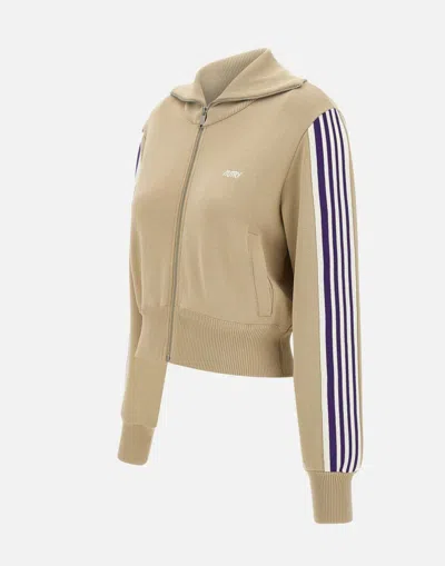 Autry Knitted Tennis-style Zip Sweatshirt