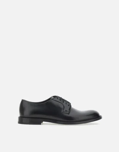 Doucal's Triumph Blue Leather Lace Up Shoes