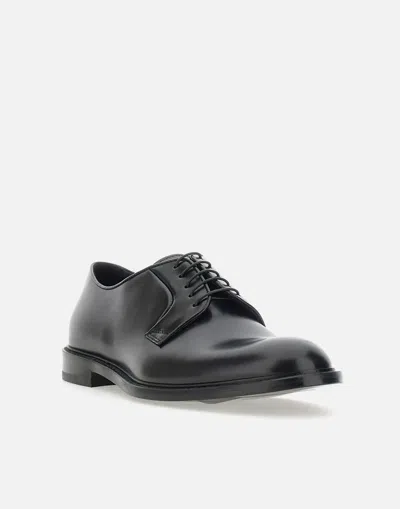 Doucal's Triumph Blue Leather Lace Up Shoes