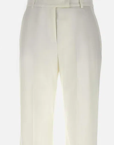 Eleventy White Cotton Lycra Stretch Trousers