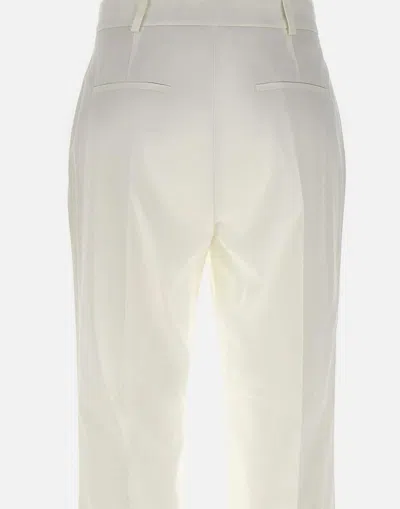 Eleventy White Cotton Lycra Stretch Trousers