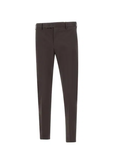 Pt Torino Cotton Trousers With Front And Back Pockets