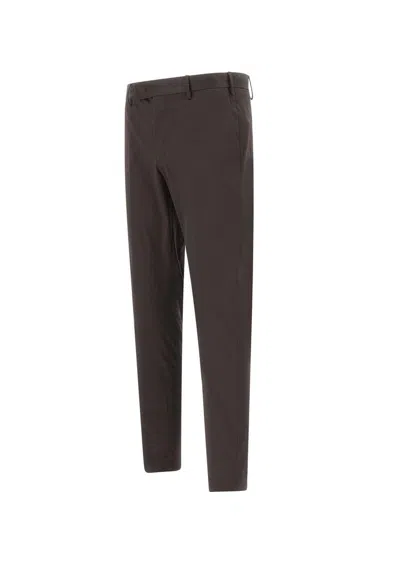 Pt Torino Cotton Trousers With Front And Back Pockets