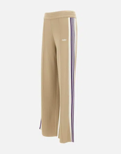 Autry Wide Leg High Waist Sweatpants With Side Stripe