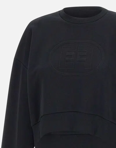 Elisabetta Franchi Cotton Sweatshirt With Logo