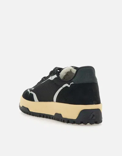 Autry Wildpace Nubuck And Rubber-trimmed Suede And Mesh Sneakers In Black