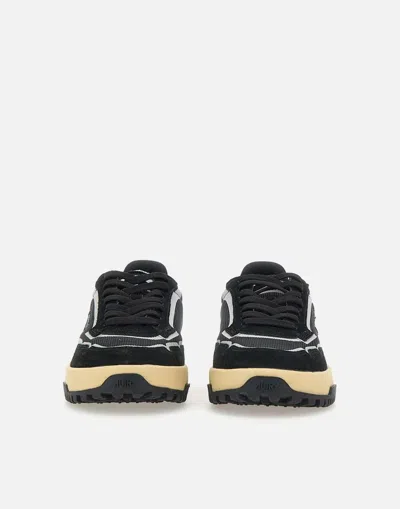 Autry Wildpace Nubuck And Rubber-trimmed Suede And Mesh Sneakers In Black