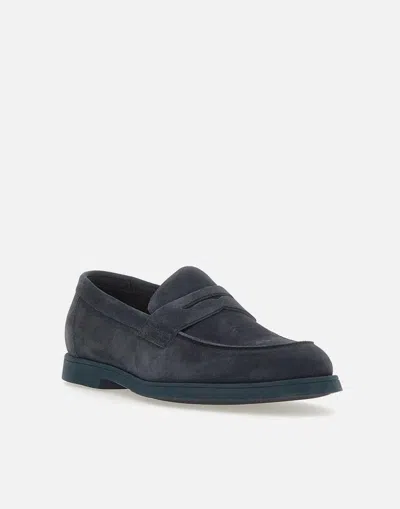 Doucal's 'standford' Black Slip-on Loafers In Black