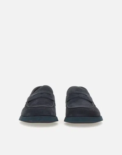 Doucal's 'standford' Black Slip-on Loafers In Black