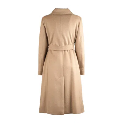 Max Mara Bcollage Double-breasted Coat In Nude