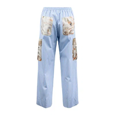 Pierre-louis Mascia Cotton Silk Blend Patchwork Pants
