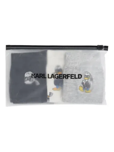 X DISNEY 大面积印花针织袜（三件装）