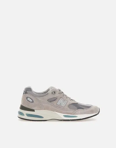 New Balance 991 V2 Mesh And Suede Low-top Sneakers