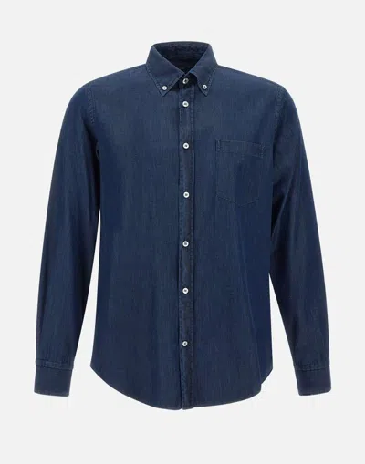 Paul & Shark Giza Cotton Shirt With Double Use Cuffs
