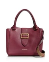 Burberry The Medium Buckle Tote In Grainy Leather In Parade Red