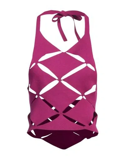 Dondup Woman Top Mauve Size 4 Viscose, Polyester