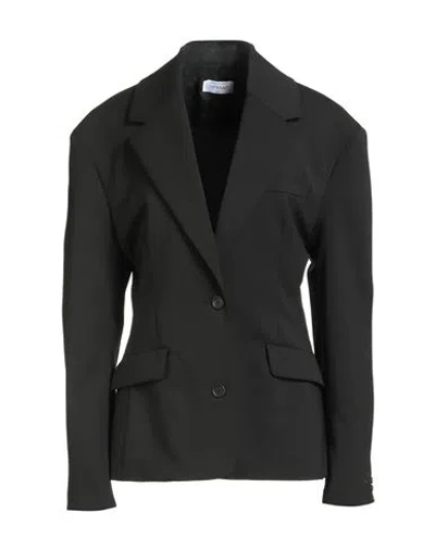 Off-white Woman Blazer Black Size 6 Virgin Wool, Elastane