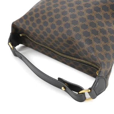 Pre-owned Celine Black Brown Leather Pvc Handbag Vanity Bag ()