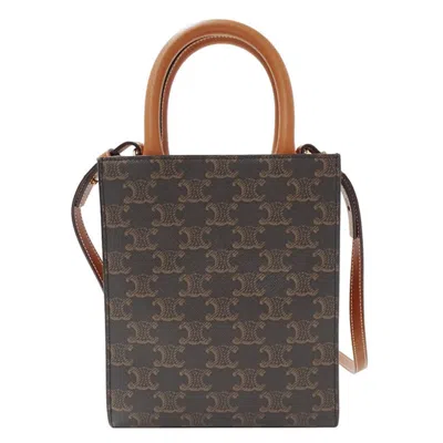 Pre-owned Celine Brown Canvas Handbag Shoulder Bag ()