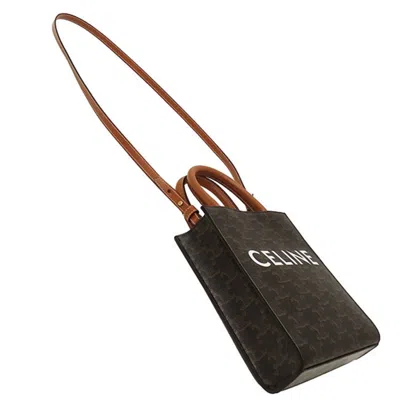 Pre-owned Celine Brown Canvas Handbag Shoulder Bag ()