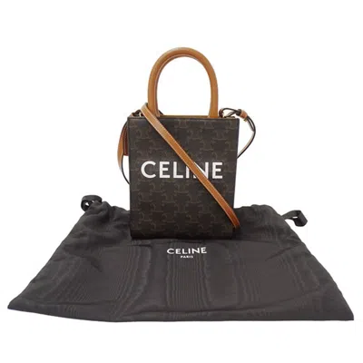 Pre-owned Celine Brown Canvas Handbag Shoulder Bag ()