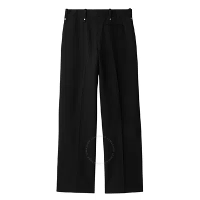Burberry Wool-blend Tailored Trousers In Black