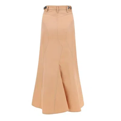 Burberry Cotton Pleated Maxi Skirt