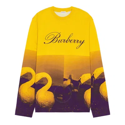 Burberry Swan Print Long-sleeve Football T-shirt