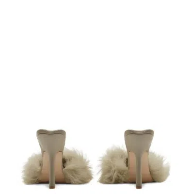 Burberry 105mm Shearling B Minnie Mules
