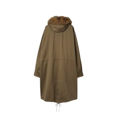 Burberry Faux Fur And Cotton Parka