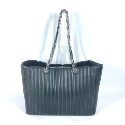 Pre-owned Chanel Black Leather Shoulder Bag Tote Bag ()