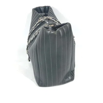 Pre-owned Chanel Black Leather Shoulder Bag Tote Bag ()