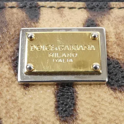 Pre-owned Dolce & Gabbana Beige Black Long Wallet (bi-fold) ()