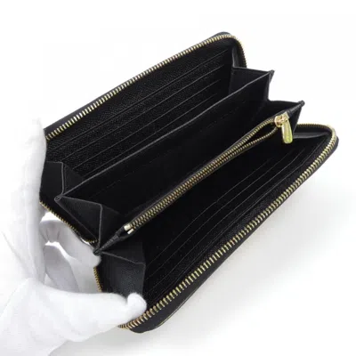 Pre-owned Dolce & Gabbana Beige Black Long Wallet (bi-fold) ()
