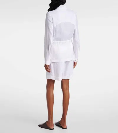 Loro Piana Collared Front-pockets Jacket In White
