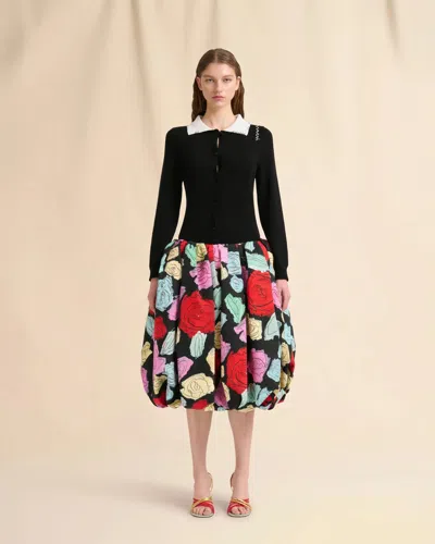 Marni Black Cotton Cardigan With  Mending