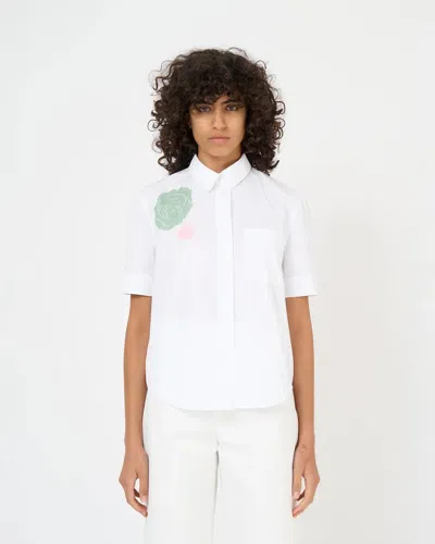 Marni Button Front Short Sleeve Top