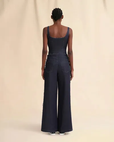 Marni Wide Leg Cotton Jeans With Raw Finish