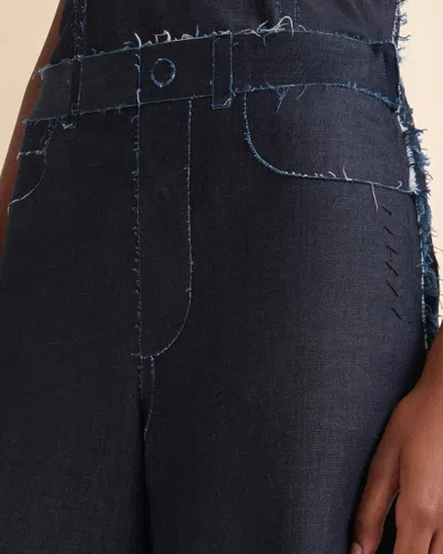 Marni Wide Leg Cotton Jeans With Raw Finish
