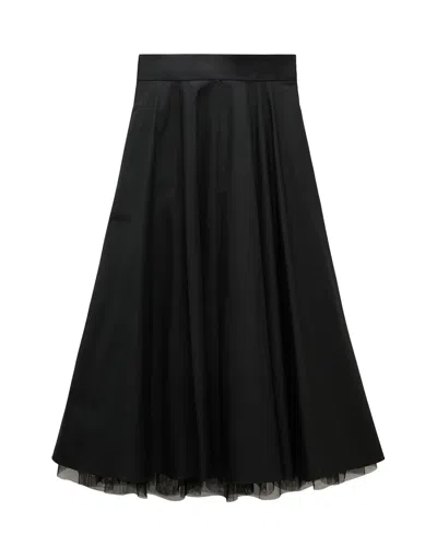 Dorothee Schumacher Lightweight Cotton Skirt With Tulle Underskirt