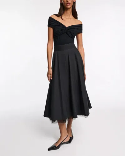 Dorothee Schumacher Lightweight Cotton Skirt With Tulle Underskirt