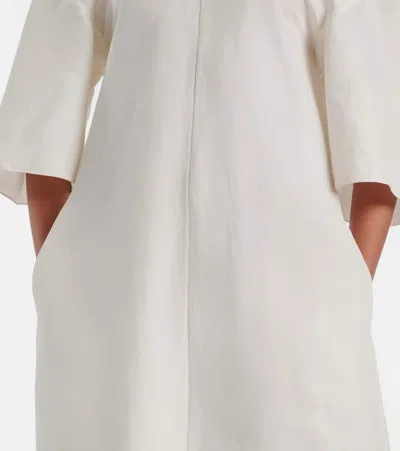 The Row Mia Open-back Silk Maxi Dress In White