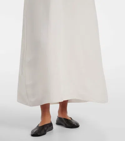 The Row Mia Open-back Silk Maxi Dress In White