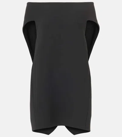 The Row Pallenberg Off-shoulder Wool-blend Top In Black