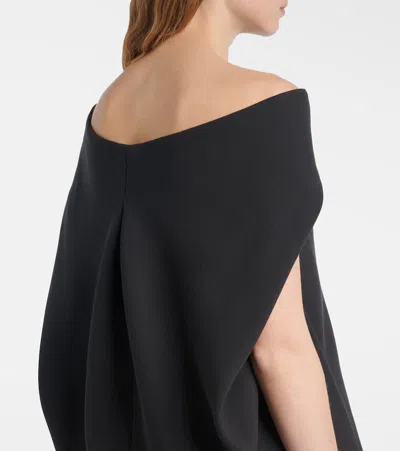 The Row Pallenberg Off-shoulder Wool-blend Top In Black