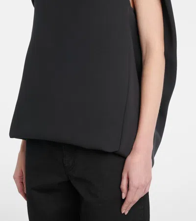 The Row Pallenberg Off-shoulder Wool-blend Top In Black