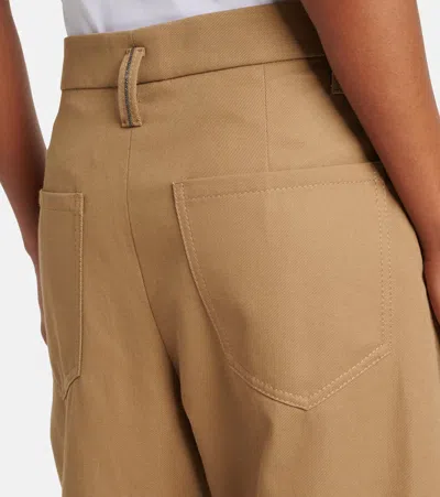 Brunello Cucinelli Trousers With Front Pleats And Wide Leg